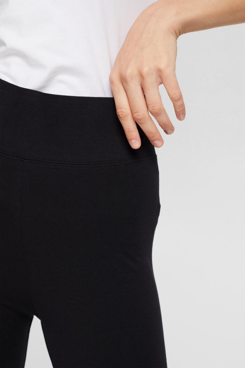 Dámské Legíny Esprit High-waisted Černé | DUV495270