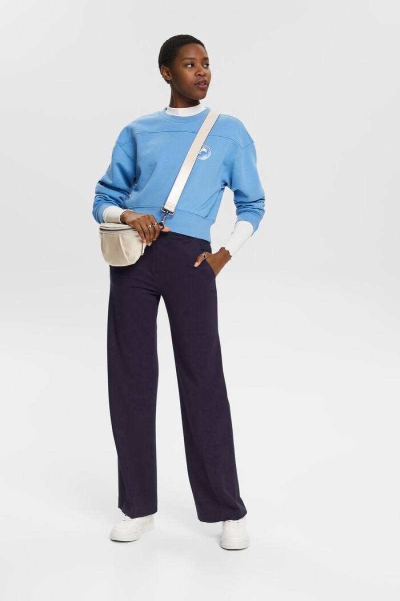 Dámské Mikiny Esprit Cropped Světle Blankyt Levandule | HPQ718056