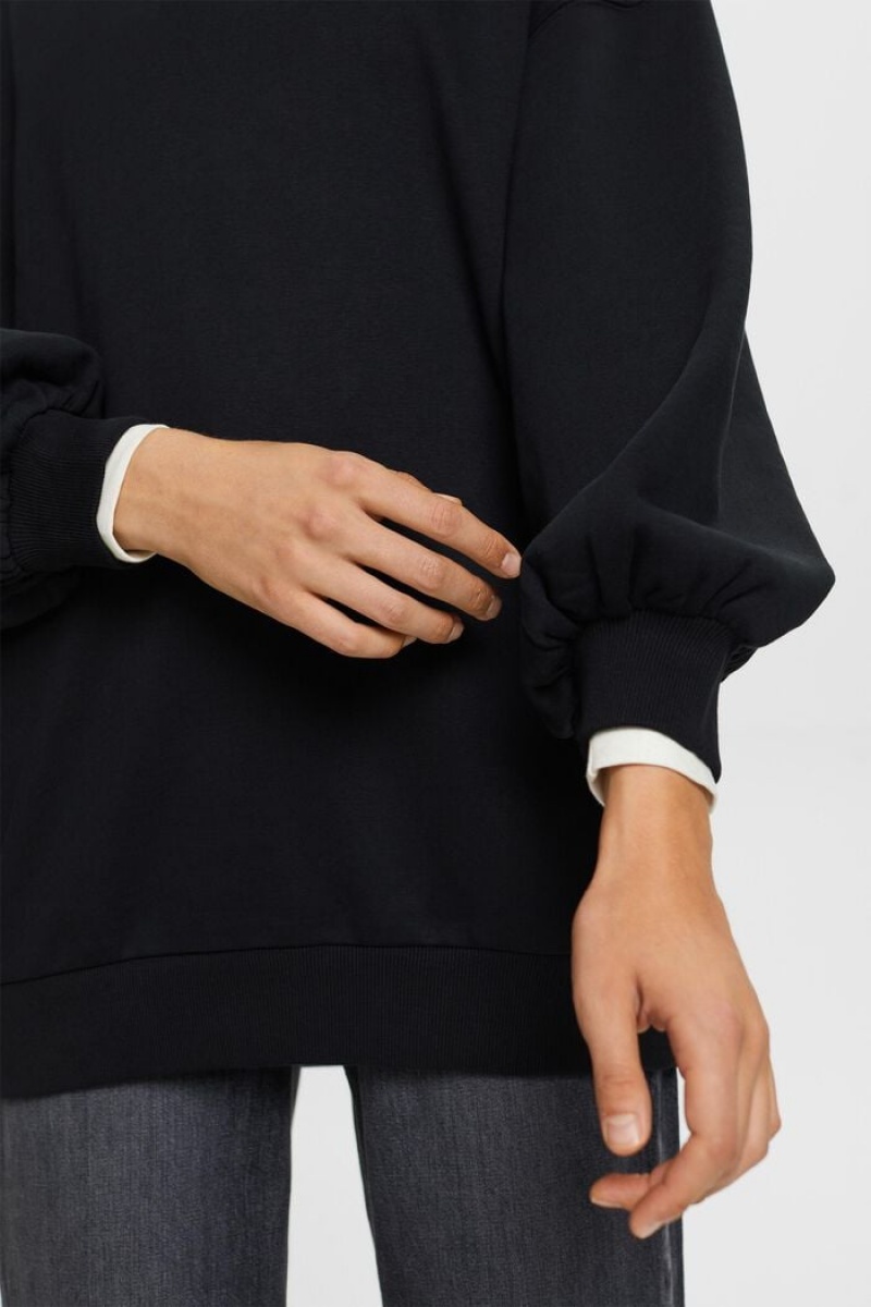 Dámské Mikiny Esprit Fleece Crewneck Černé | MBW814073