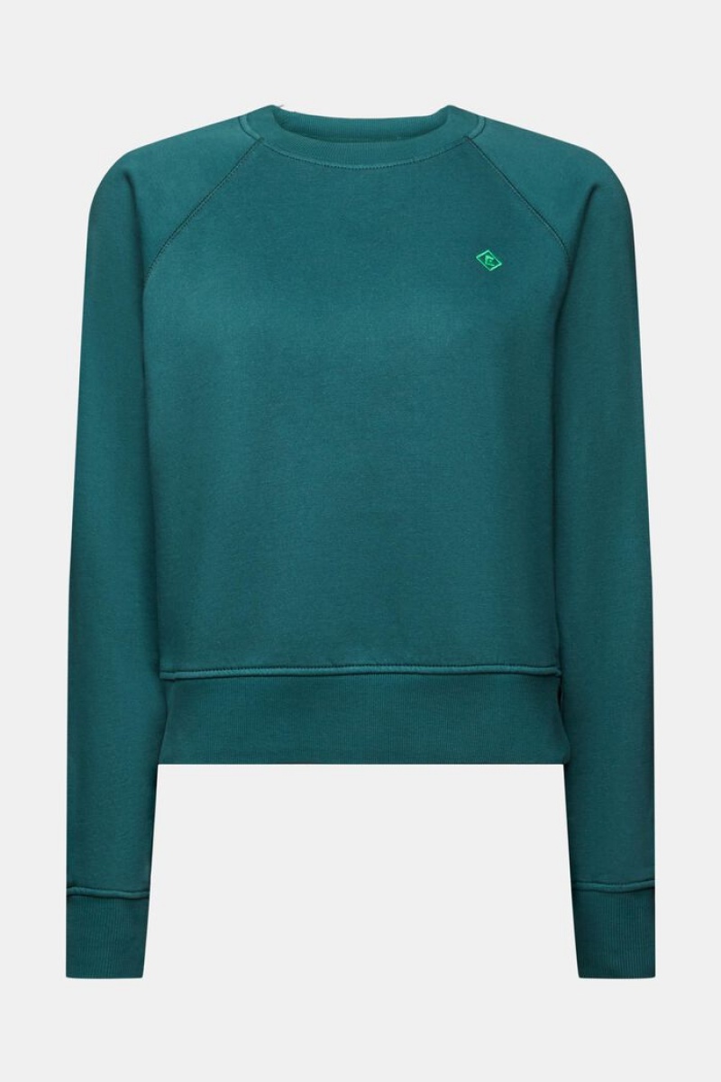 Dámské Mikiny Esprit Logo Tyrkysové Zelene | QEH251397