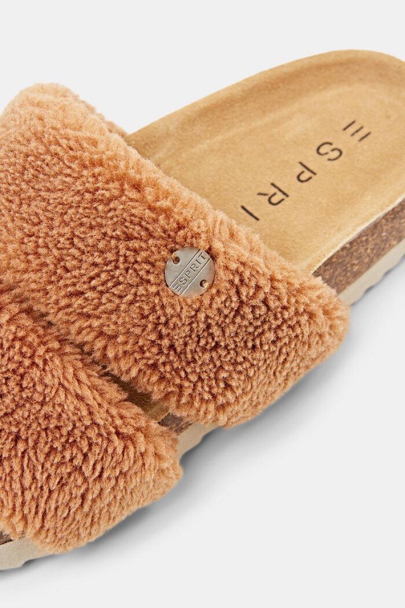 Dámské Mokasíny Esprit Faux-fur Hnědé | WGN436857
