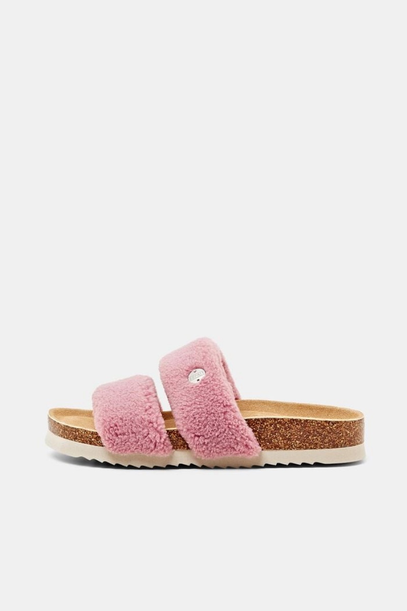 Dámské Mokasíny Esprit Faux-fur Růžové | VDJ538270