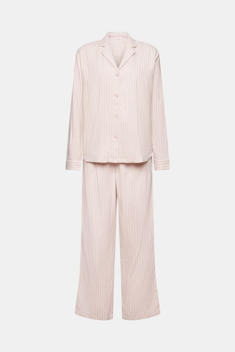 Dámské Noční Prádlo Esprit Flannel Set Světle Růžové | DKI120398