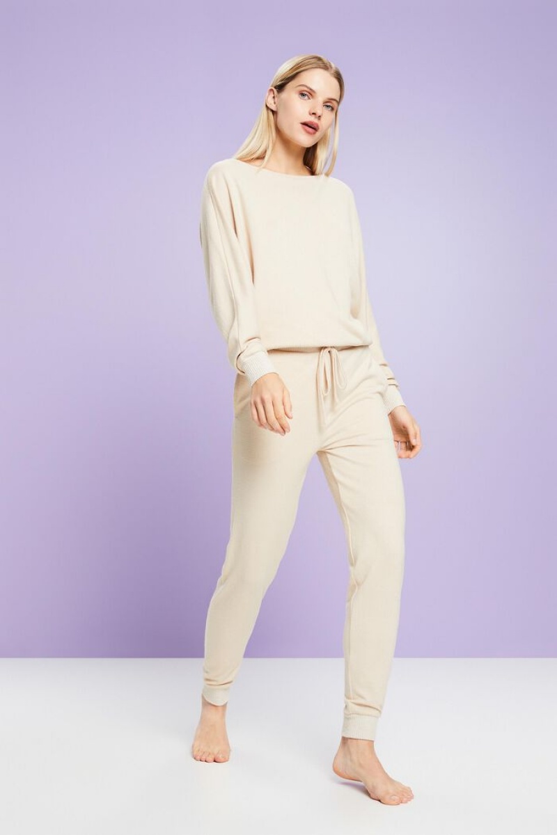 Dámské Noční Prádlo Esprit Pletené Nightwear Hnědé | WHS032975