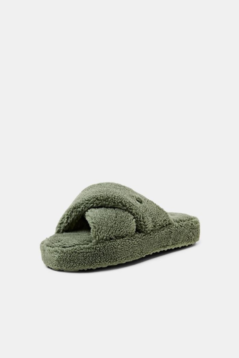 Dámské Pantofle Esprit Open-toe Home Zelene | IJP310756