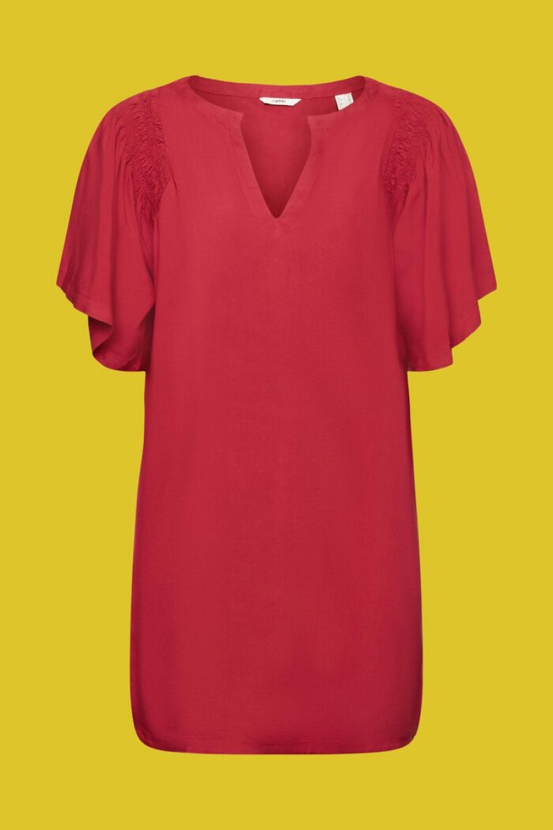 Dámské Plavky Esprit Beach Tunic Tmavě Červené | FKE374091