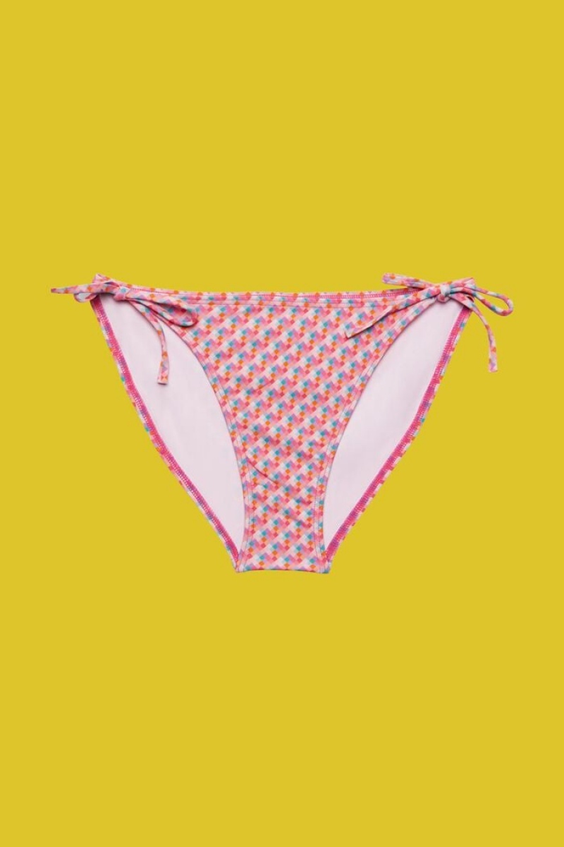 Dámské Plavky Esprit Multi-coloured With Ties Růžové Fuchsie | LOC621504