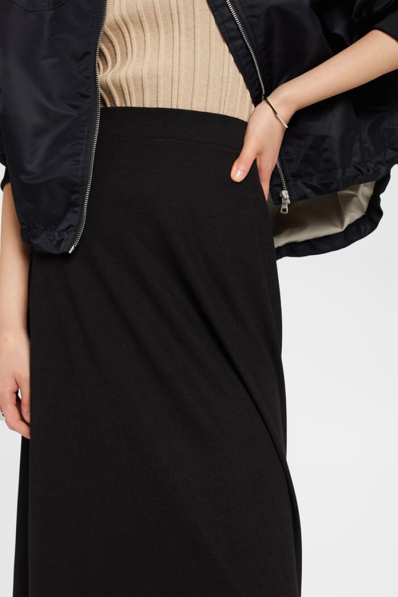 Dámské Sukně Esprit Asymmetric Midi Černé | SMJ978035