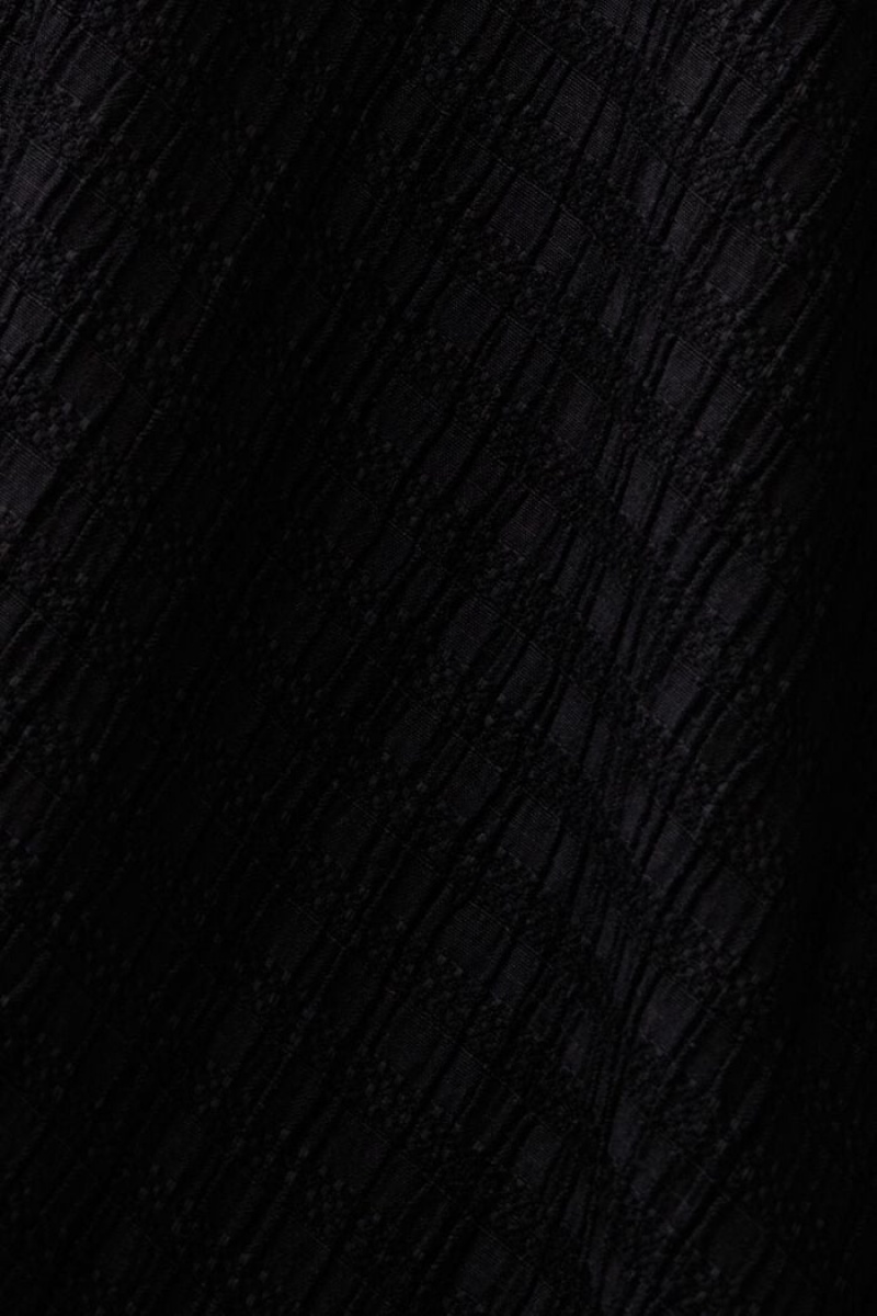 Dámské Sukně Esprit Crinkled Midi Černé | OMR701469