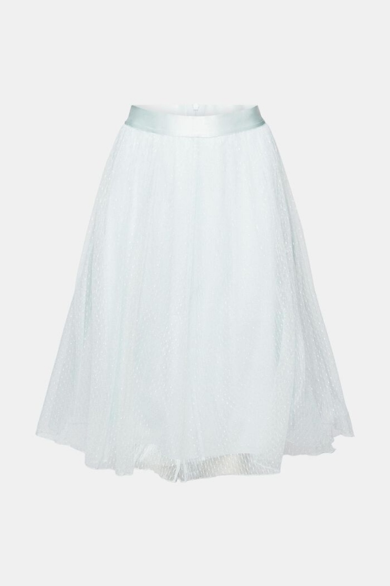 Dámské Sukně Esprit Midi With Glitter Effect Světle Tyrkysové Zelene | ZFP921045
