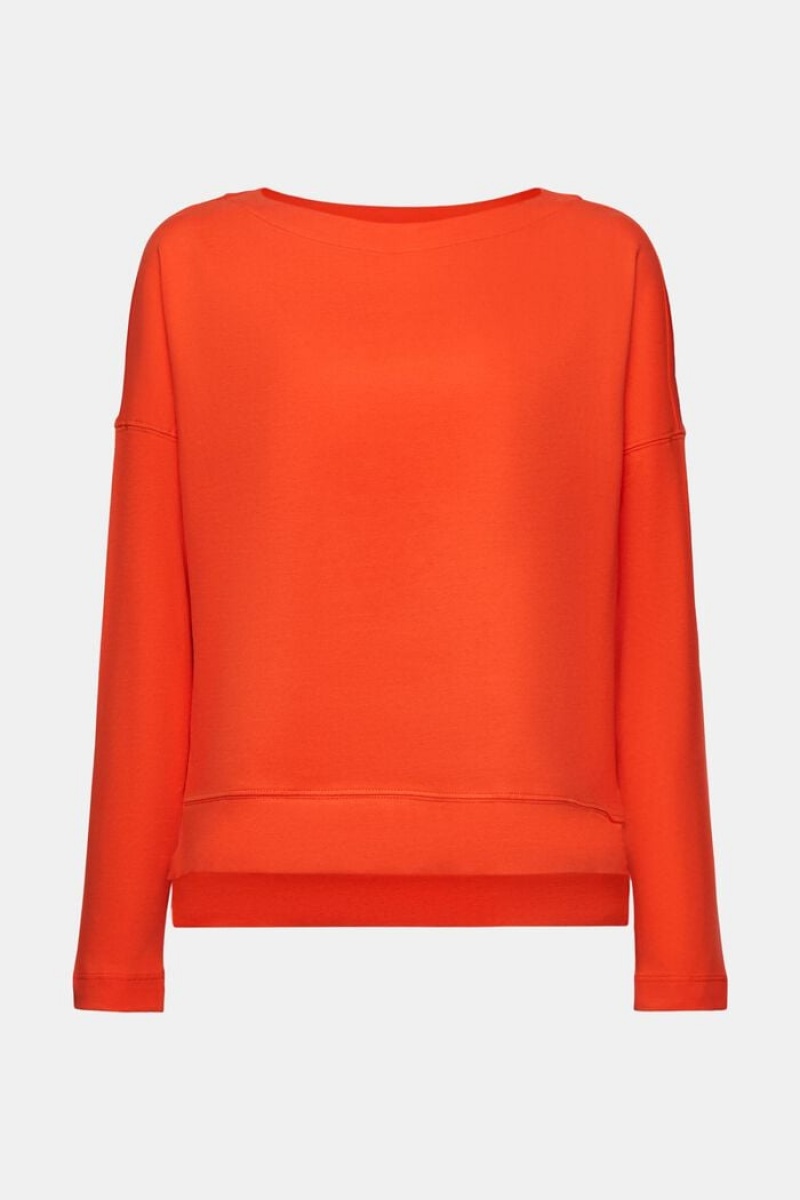 Dámské Topy Esprit Bavlněné Longsleeve Světle Oranžové | RUE042953