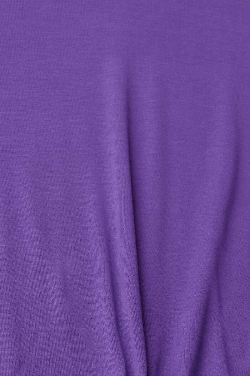 Dámské Topy Esprit Cropped Fit Long-sleeved Fialové | KOV769534