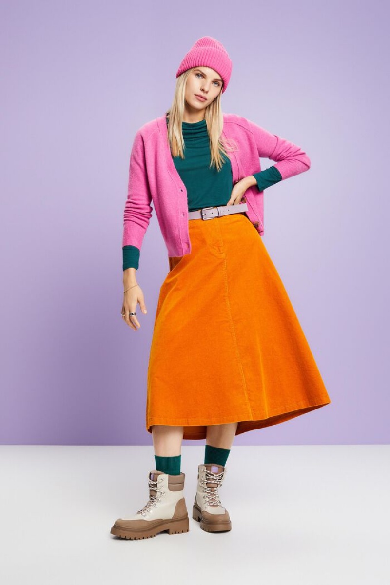 Dámské Topy Esprit Jersey Waterfall Longsleeve Tyrkysové Zelene | COW149835