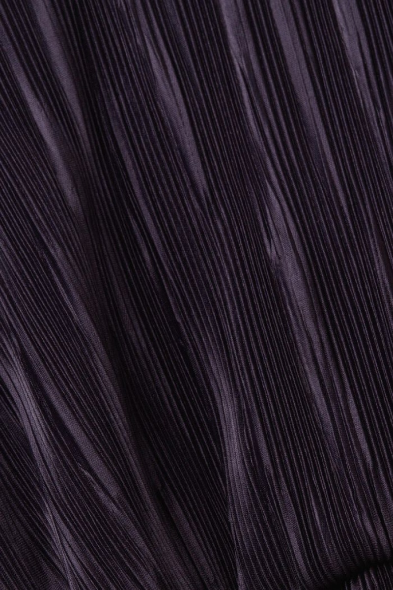 Dámské Topy Esprit Plisovaný Long-sleeved With Tie Tmavě Blankyt | TRS276548