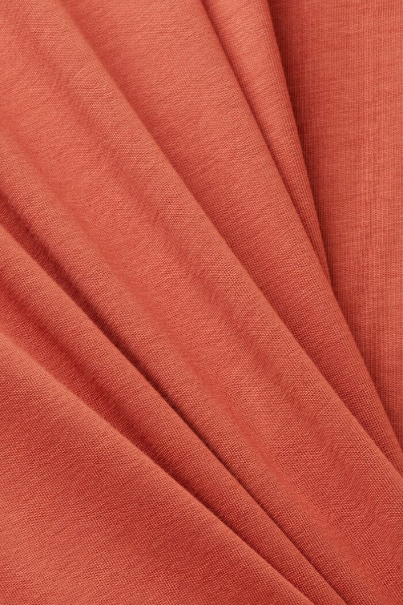 Dámské Tričko Esprit Crewneck,100% Bavlněné Oranžové | KFM792831