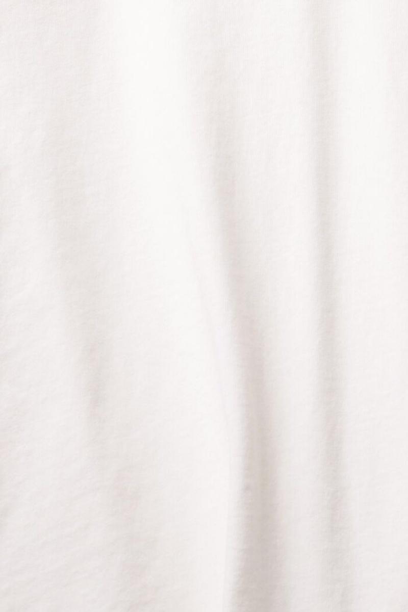Dámské Tričko Esprit Cropped Logo,100% Bavlněné Bílé | WEV063821