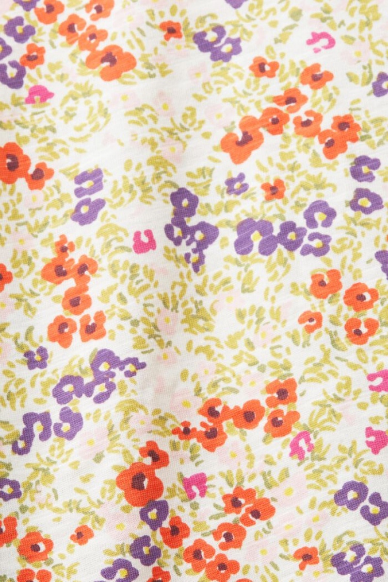 Dámské Tričko Esprit Print Rolled Edge Bílé | OBU345706