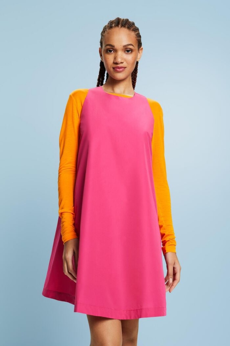 Dámské Šaty Esprit A-lined Mini Růžové Fuchsie | SHO296708