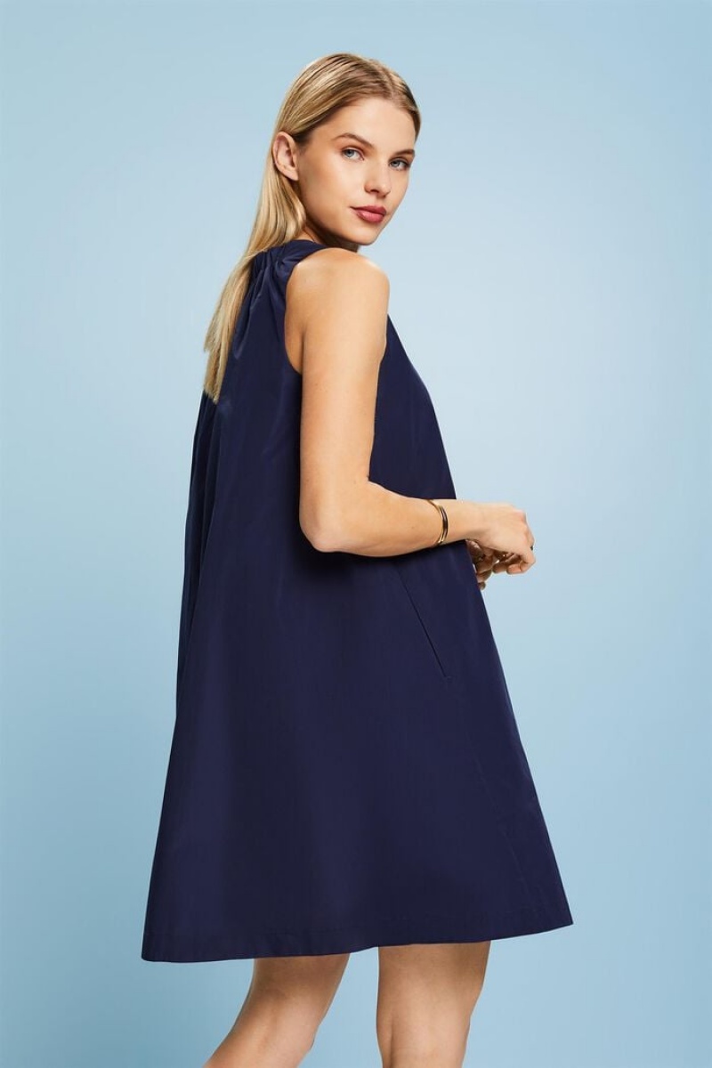 Dámské Šaty Esprit A-lined Mini Tmavě Blankyt | OFP594602