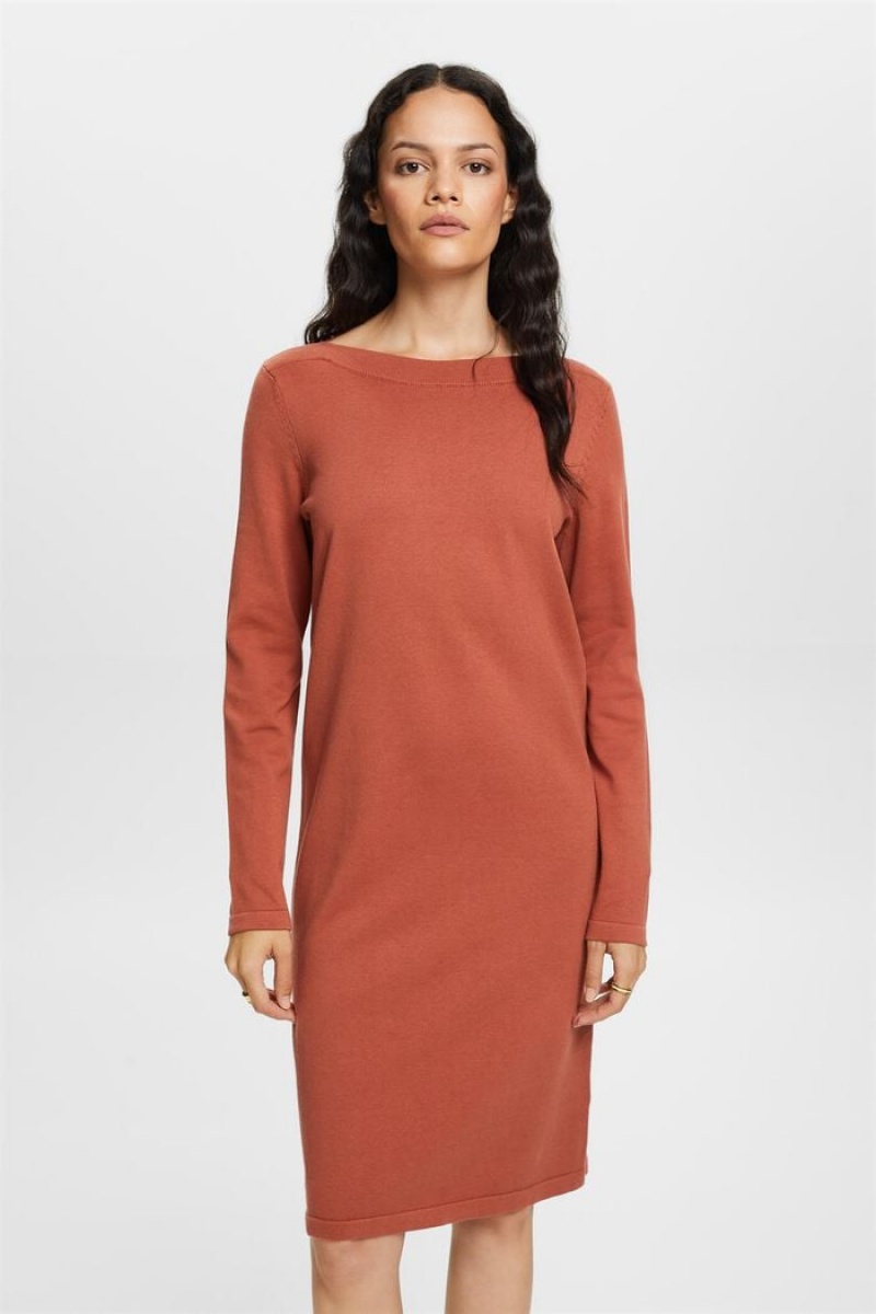 Dámské Šaty Esprit Boatneck Růžové | VSJ180265