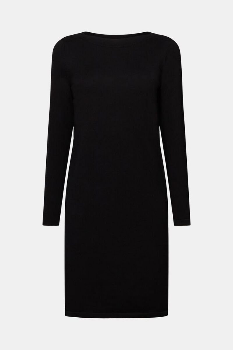 Dámské Šaty Esprit Boatneck Černé | YSG764803