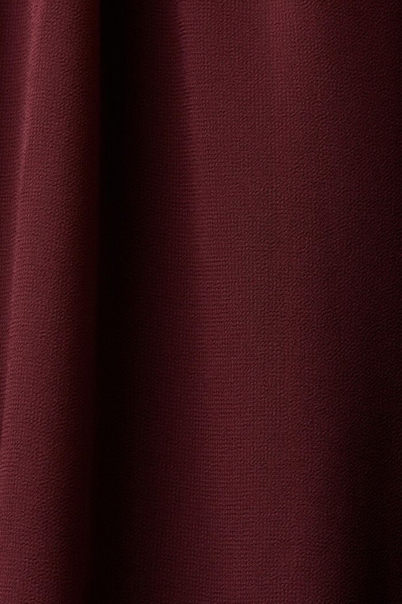 Dámské Šaty Esprit Chiffon V-neck Mini Vínové Červené | YSO425607