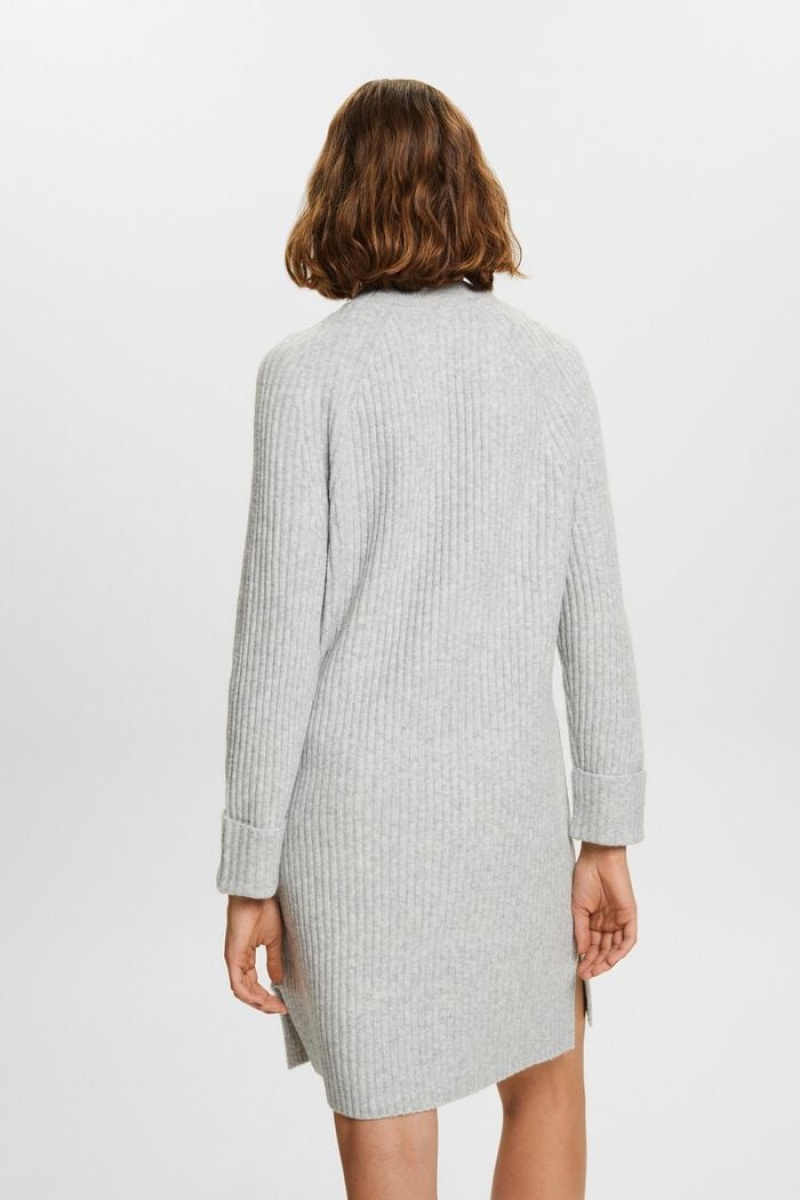 Dámské Šaty Esprit Rib-knit Mini Světle Šedé | SLX761495