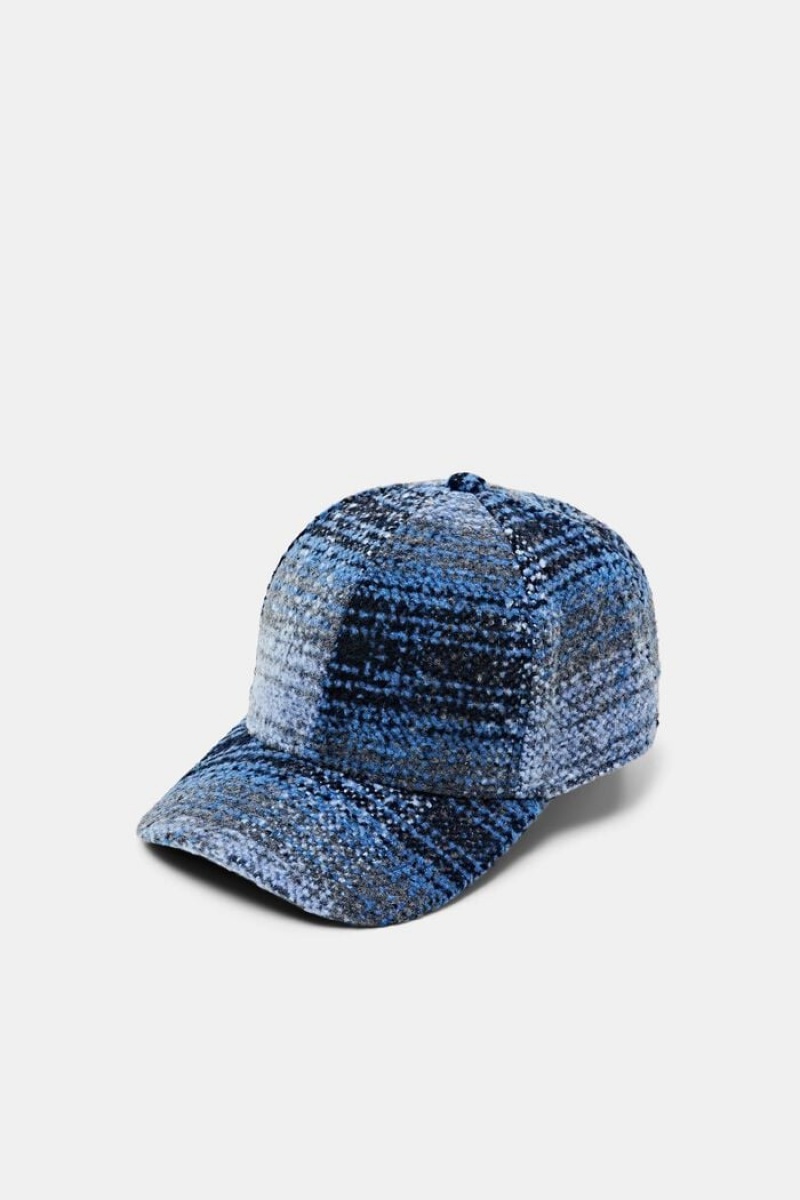 Dámské Čepice Esprit Checked Baseball Blankyt | TPK138502