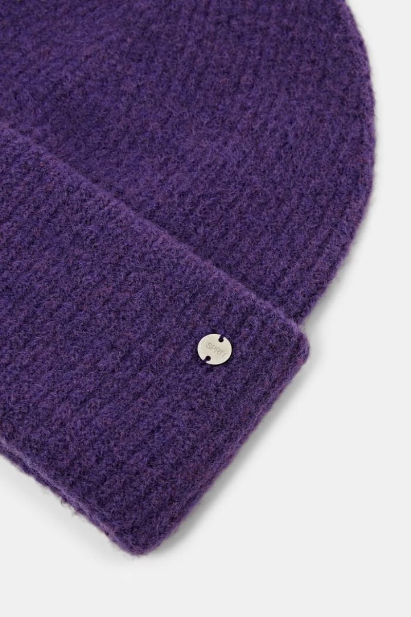 Dámské Čepice Esprit Rib-knit Fialové | MQO549673