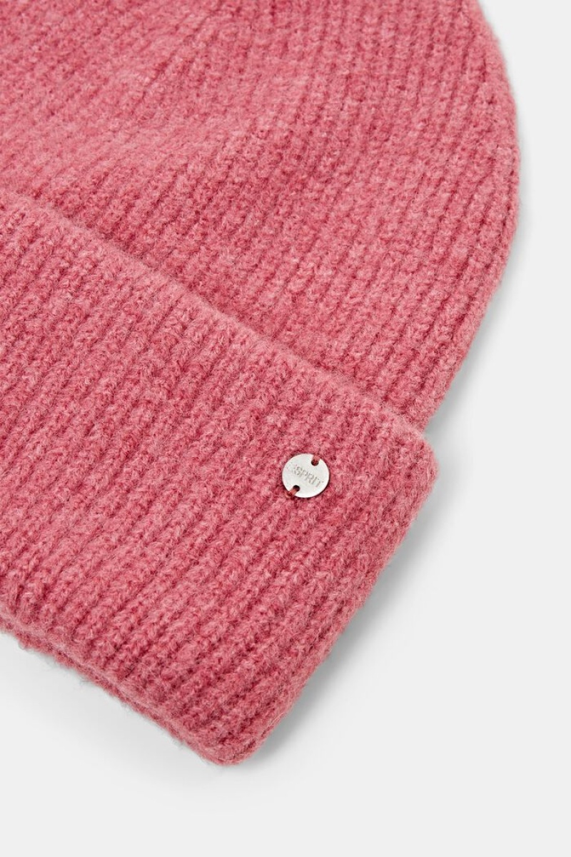 Dámské Čepice Esprit Rib-knit Růžové | FYZ569824
