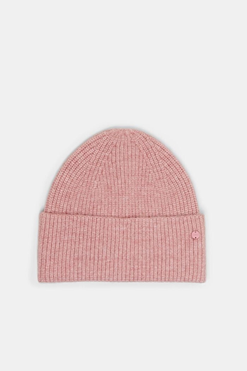 Dámské Čepice Esprit Žebrovaný-knit Růžové | KUV395468