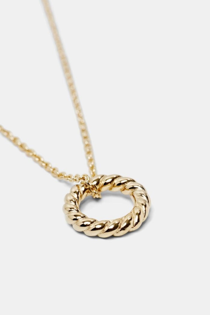 Dámské Šperky Esprit Necklace With Circular Pendant,Sterling Silver Zlaté | BOH794068