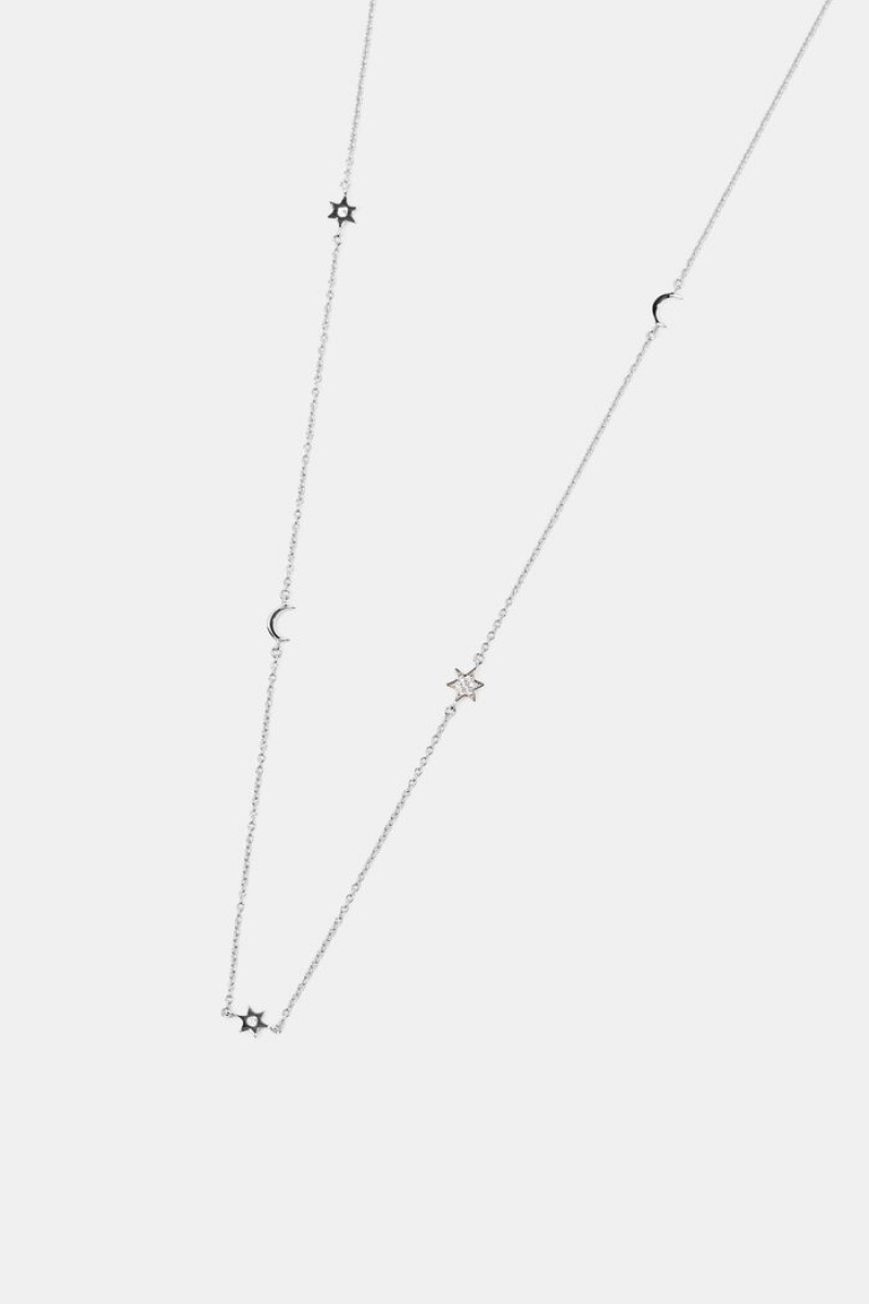 Dámské Šperky Esprit Necklace With Fixed Charms,Sterling Silver Stříbrné | OYH406135