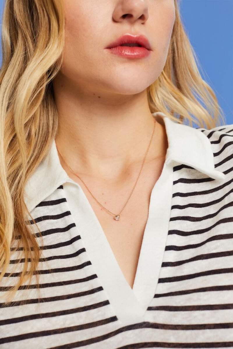 Dámské Šperky Esprit Necklace With Zirconia,Sterling Silver Růžové Zlaté | SMF581746