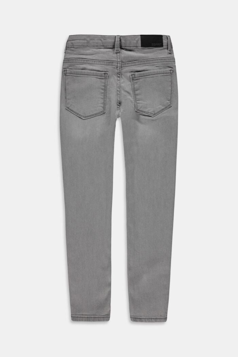 Dětské Džíny Esprit An Adjustable Waistband Šedé | KNI847953
