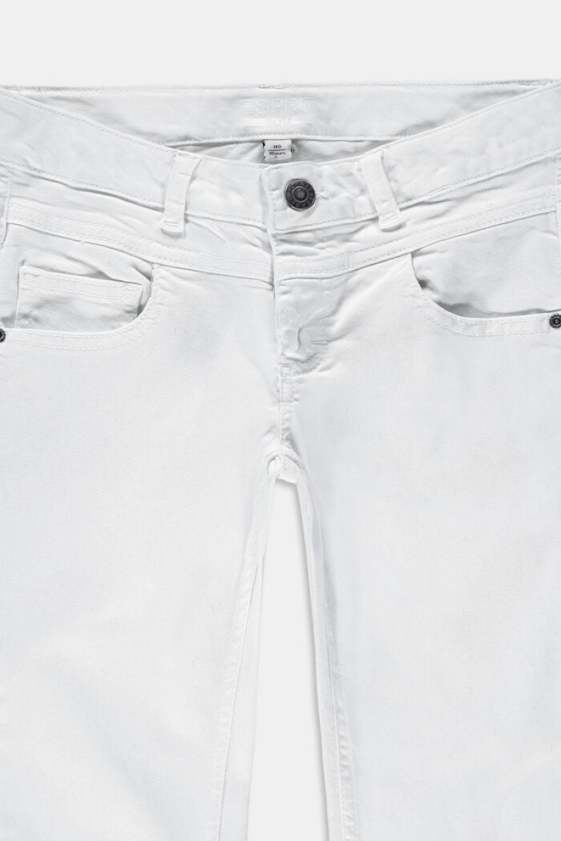 Dětské Džíny Esprit Pants Denim Bílé | YCF108963