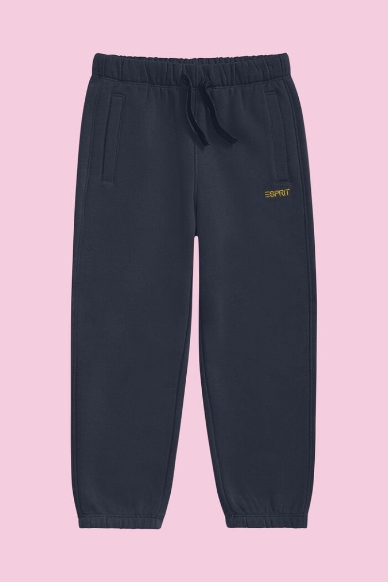 Dětské Kalhoty Esprit Bavlněné-blend Logo Tmavě Blankyt | PGF831695