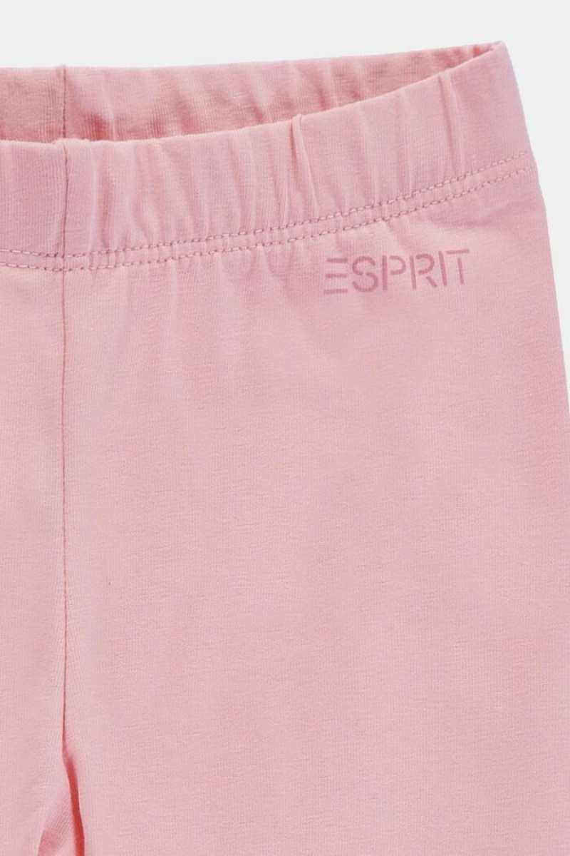 Dětské Kalhoty Esprit Stretch Bavlněné Světle Růžové | BYX710385