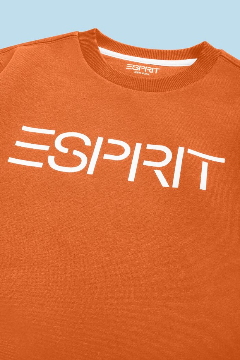 Dětské Mikiny Esprit Logo Crewneck Červené Oranžové | XNT267854