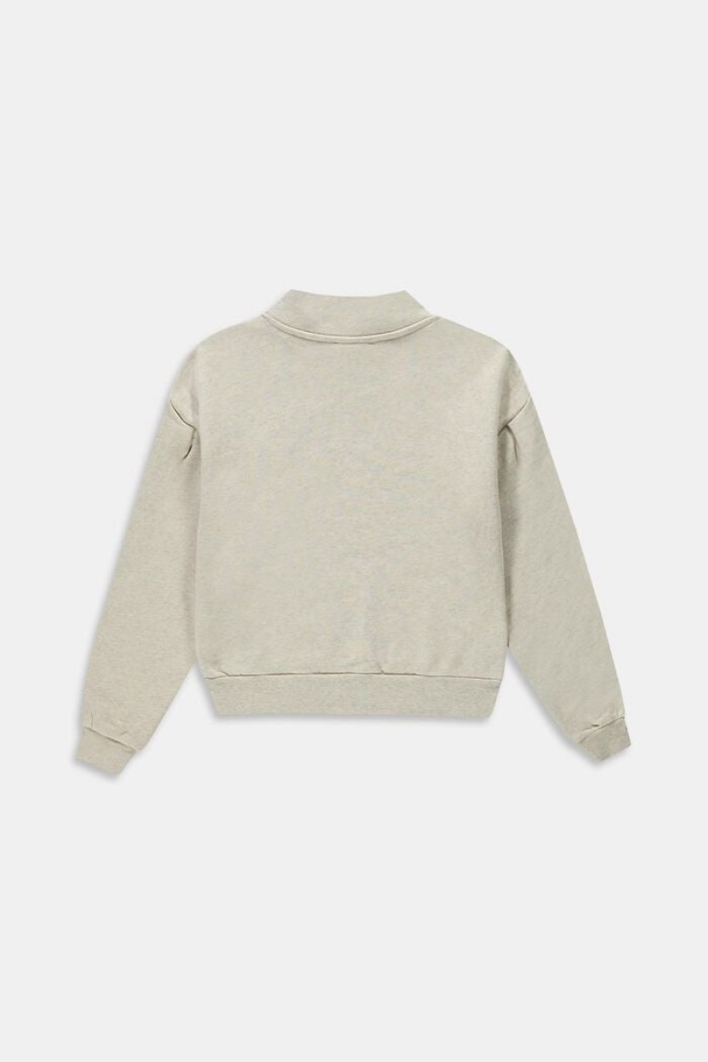 Dětské Mikiny Esprit Mock Neck With Statement Print Šedé | OQG634725