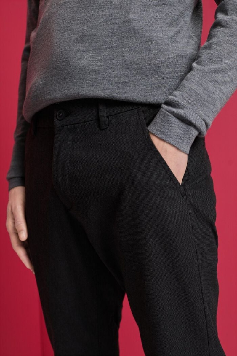 Pánské Blejzry Esprit Brushed Chino Tmavě Šedé | BOK482513