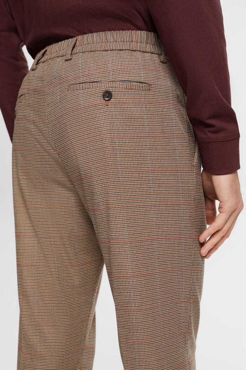 Pánské Blejzry Esprit Dogtooth Checked Hnědé | VHC263015
