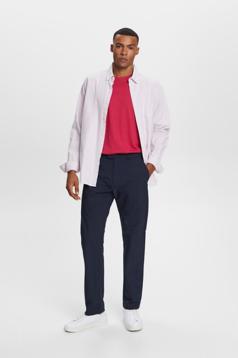 Pánské Blejzry Esprit Lehké Chino,Bavlněné Blend Tmavě Blankyt | VZM025471