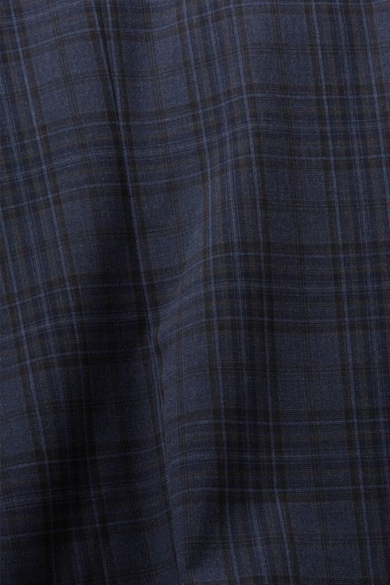 Pánské Blejzry Esprit Mix & Match: Checkered Single-breasted Tmavě Blankyt | ALE057921