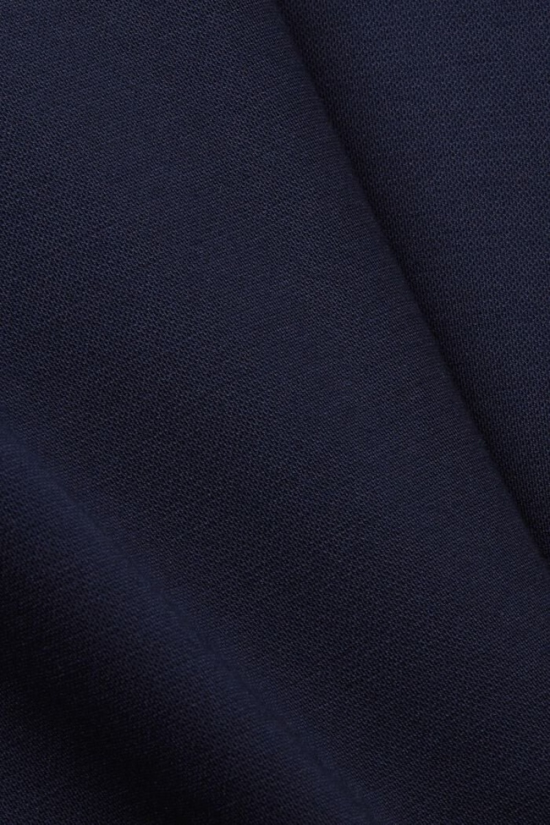 Pánské Blejzry Esprit Single-breasted Piqué Tmavě Blankyt | BIA865102