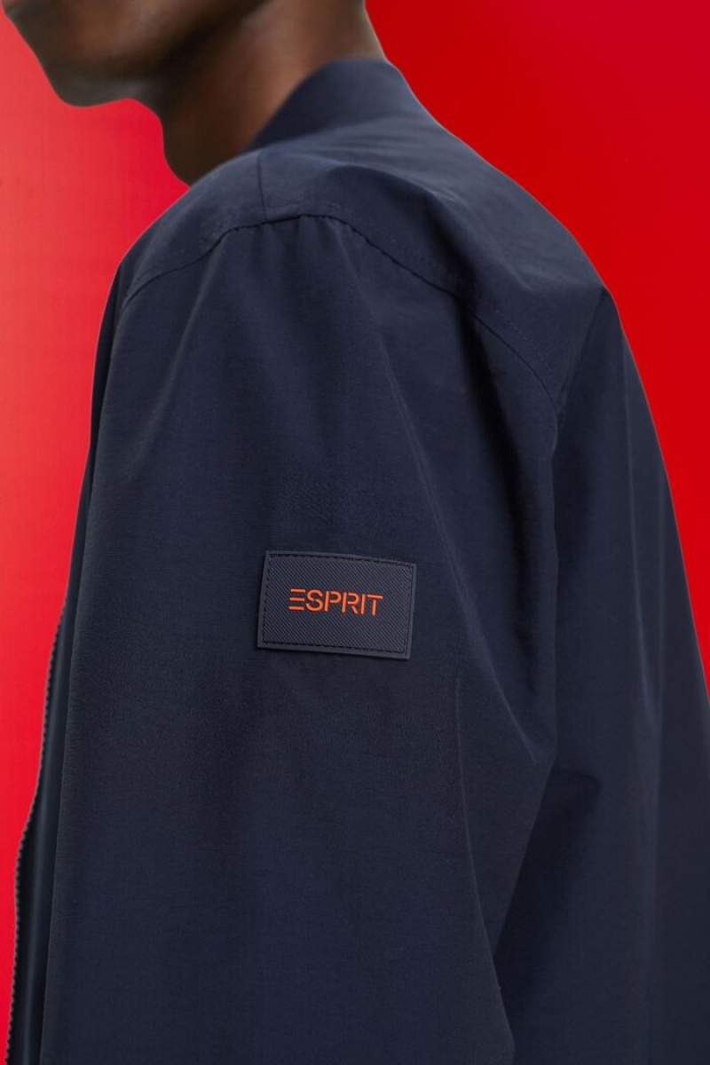Pánské Bundy Esprit Bomber-style Blouson Tmavě Blankyt | QRF591637