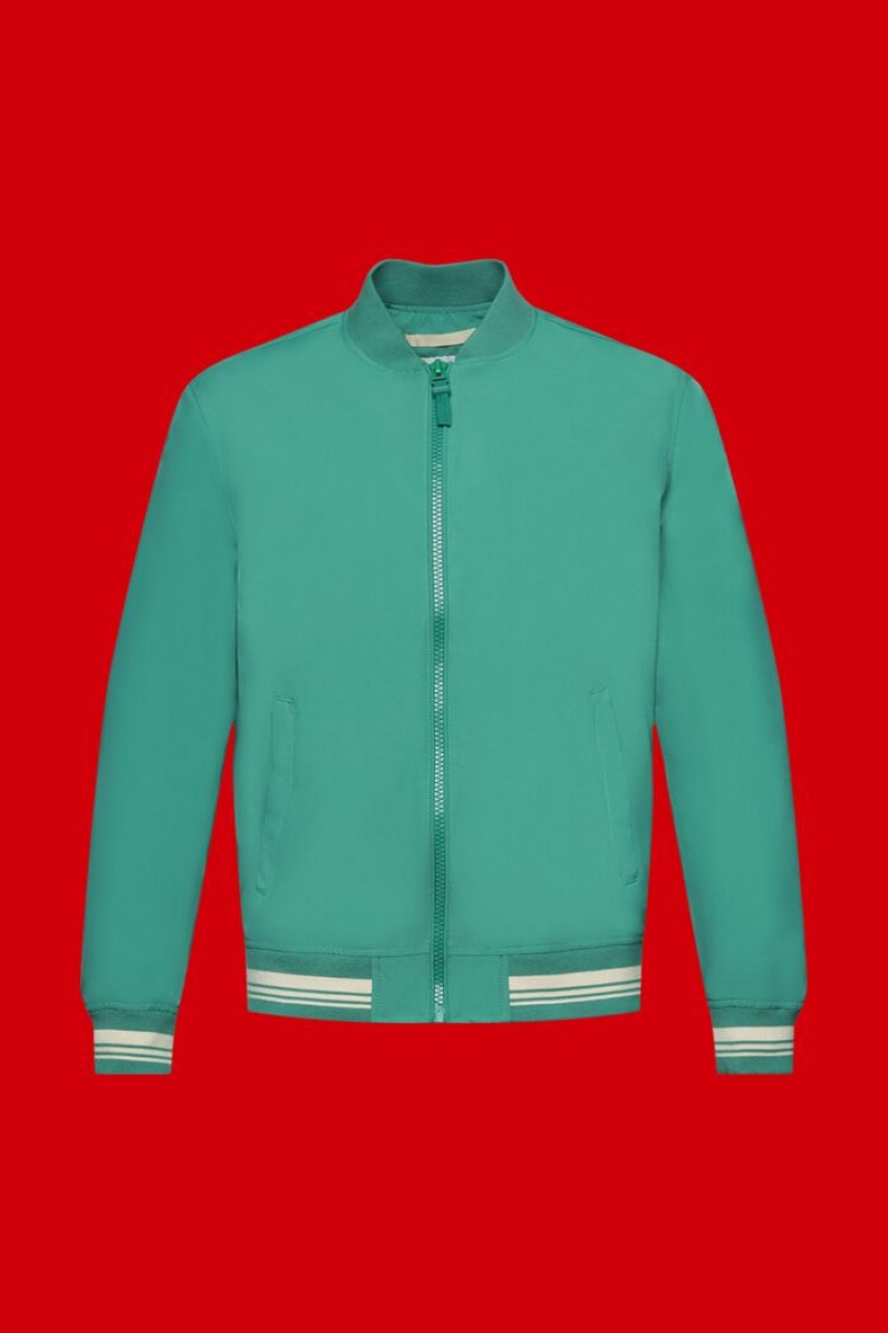 Pánské Bundy Esprit Bomber-style Blouson Tyrkysové Zelene | ACD593167