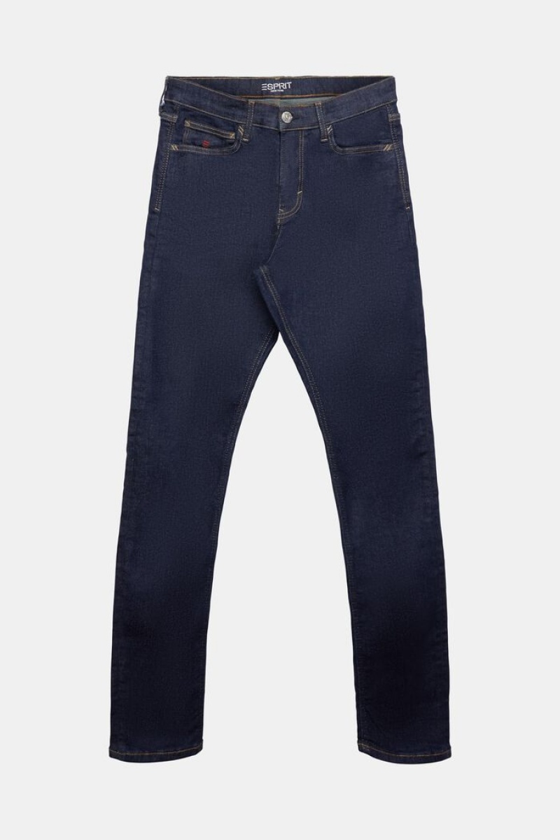 Pánské Džíny Esprit Mid-rise Hubená Blankyt | ILB048251