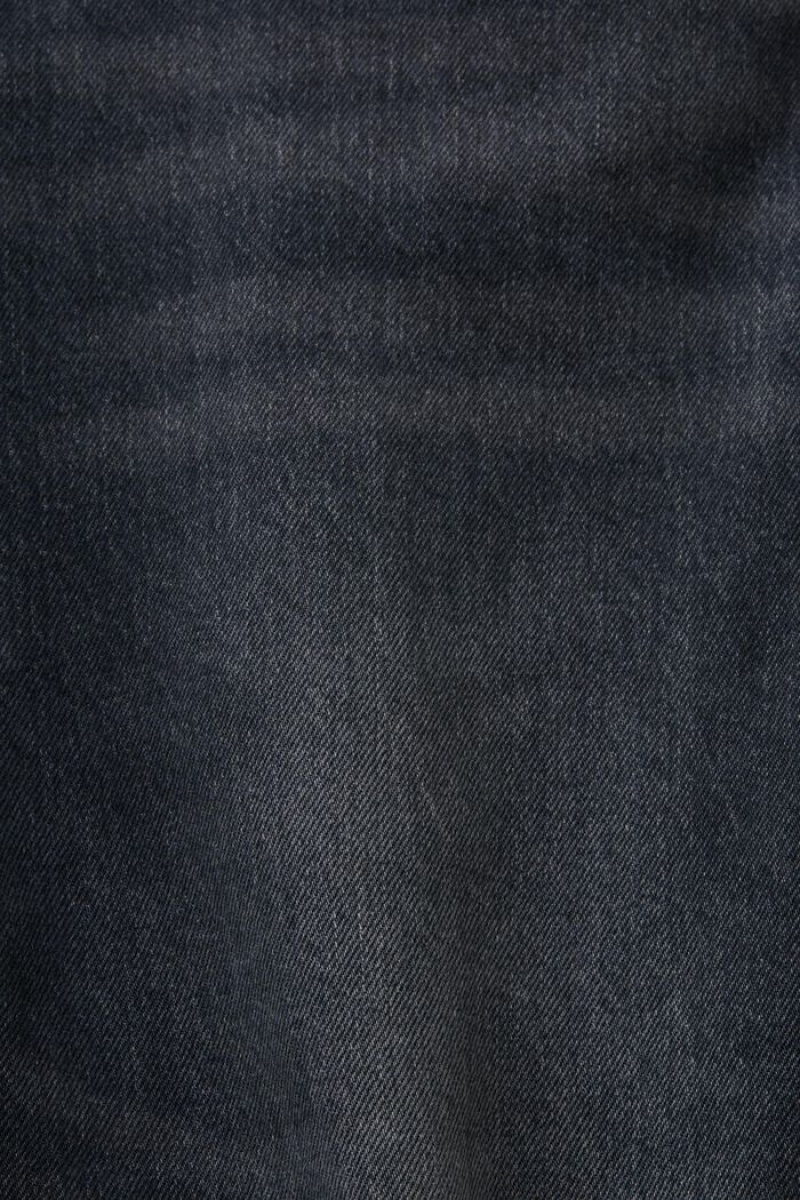 Pánské Džíny Esprit Mid-rise Retro Rovný Černé | IDE274031