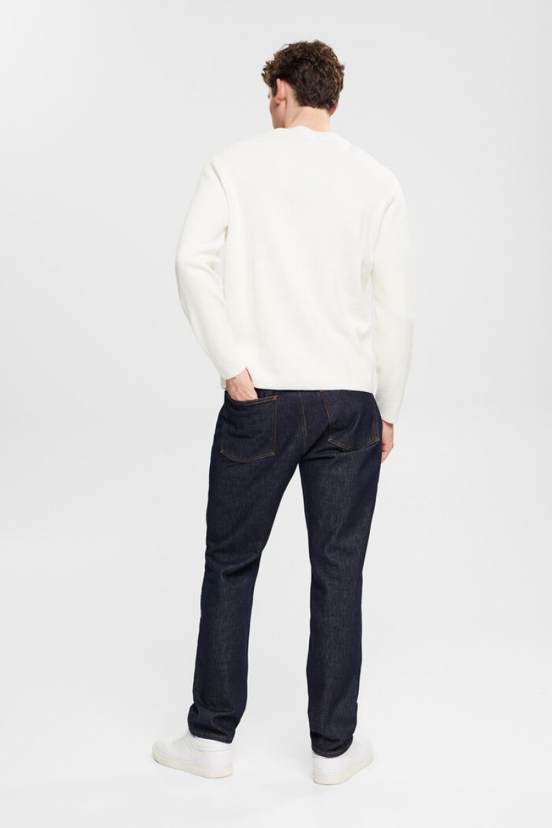 Pánské Džíny Esprit Mid-rise Rovný Blankyt | LVC902681